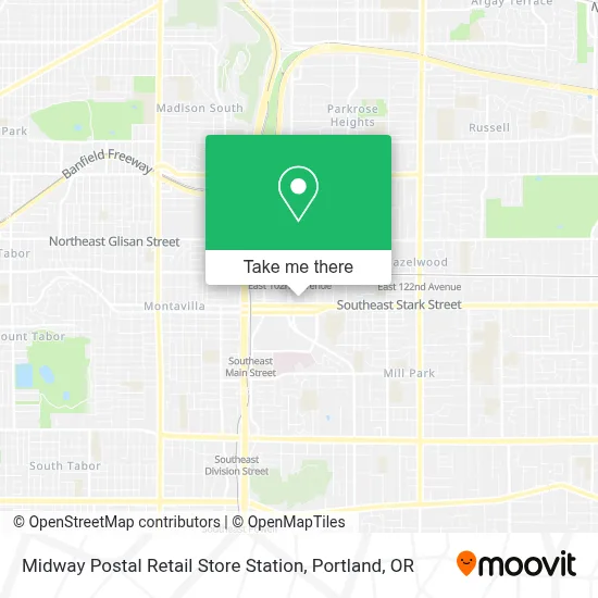 Midway Postal Retail Store Station map