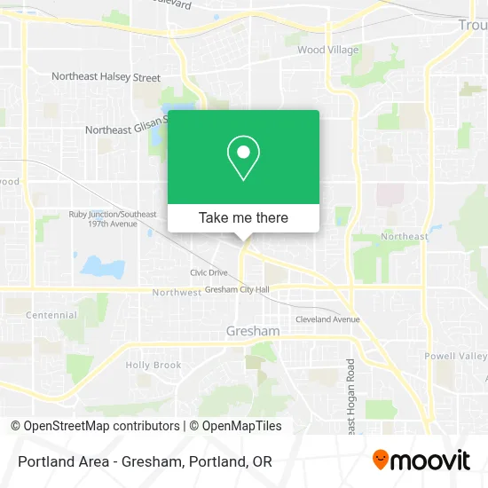 Portland Area - Gresham map