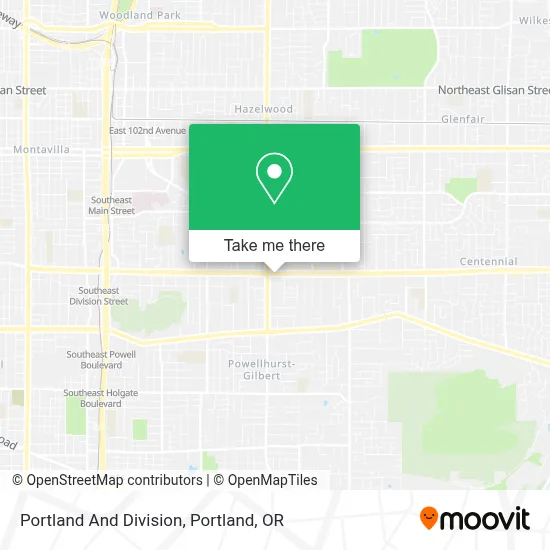 Portland And Division map