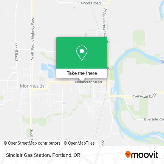 Sinclair Gas Station map