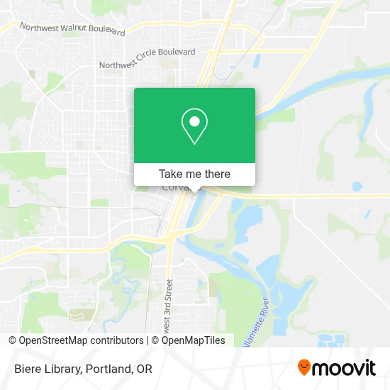 Biere Library map