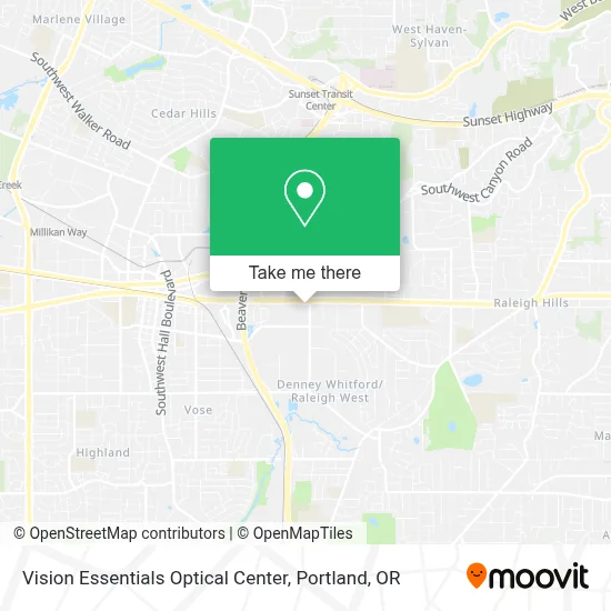 Vision Essentials Optical Center map