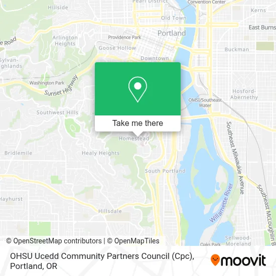 OHSU Ucedd Community Partners Council (Cpc) map