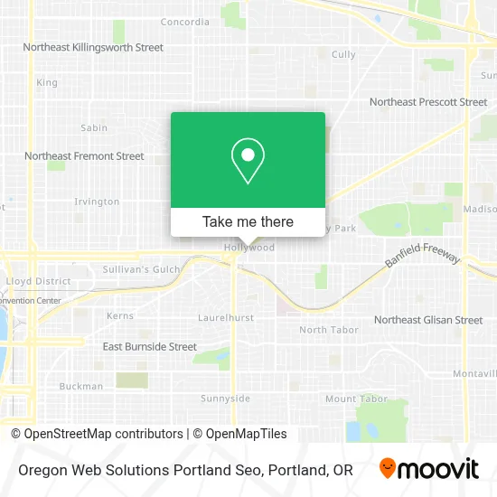 Oregon Web Solutions Portland Seo map