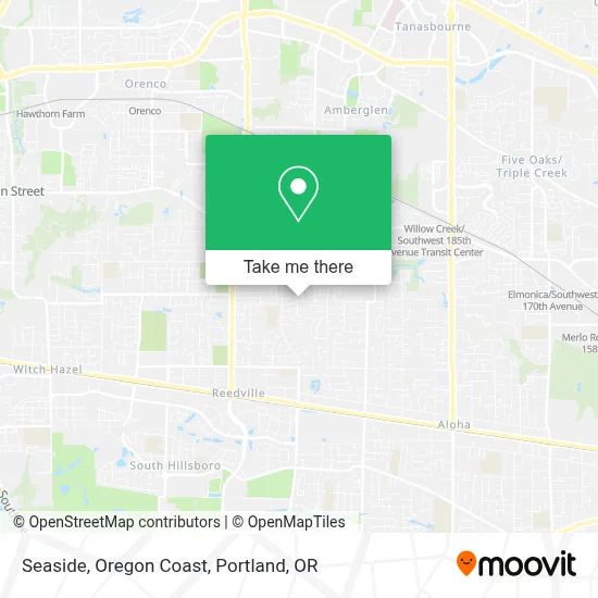 Seaside, Oregon Coast map