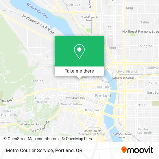 Metro Courier Service map