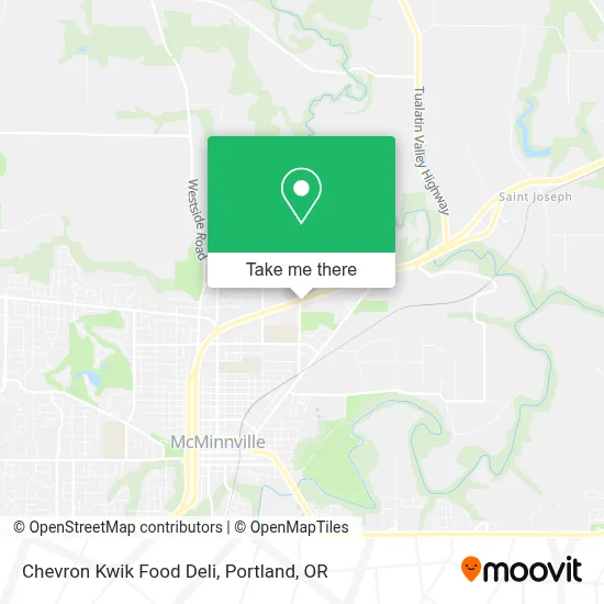 Chevron Kwik Food Deli map