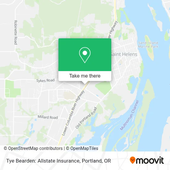 Tye Bearden: Allstate Insurance map