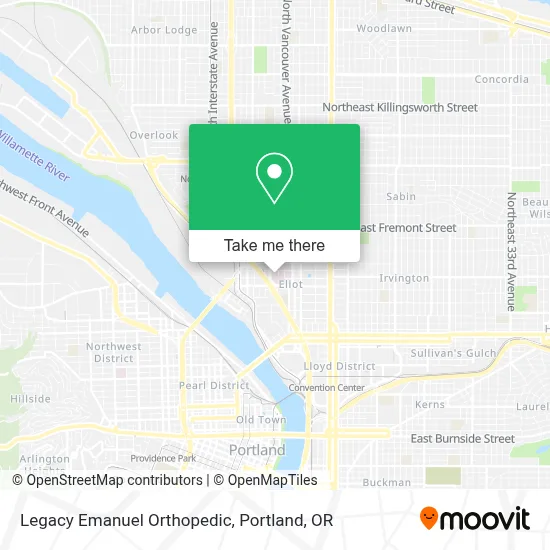 Legacy Emanuel Orthopedic map