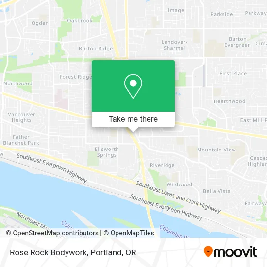 Rose Rock Bodywork map