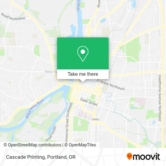 Cascade Printing map