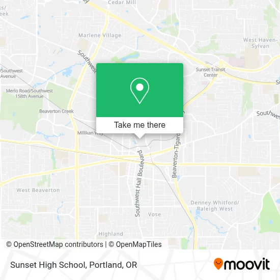 Sunset High School map