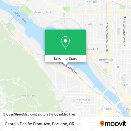 Georgia Pacific-Front Ave map