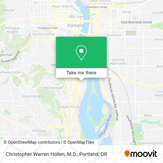 Christopher Warren Hollen, M.D. map