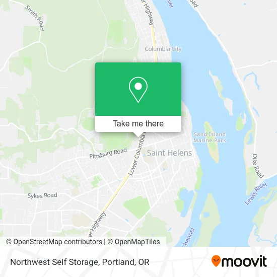 Northwest Self Storage map