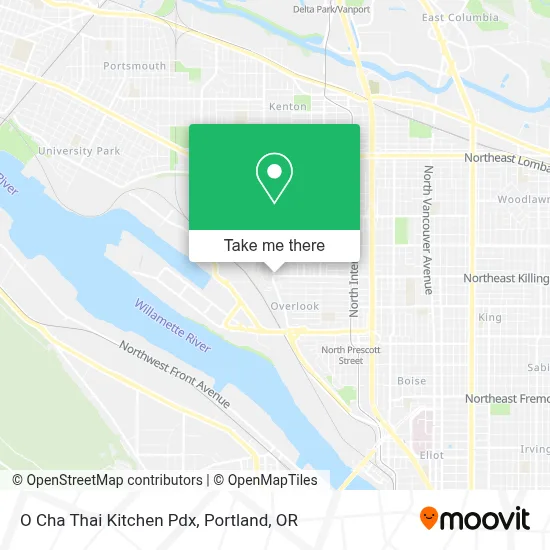 O Cha Thai Kitchen Pdx map