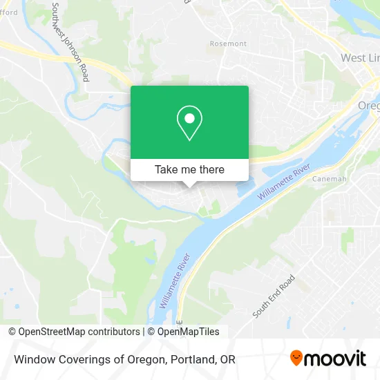 Window Coverings of Oregon map