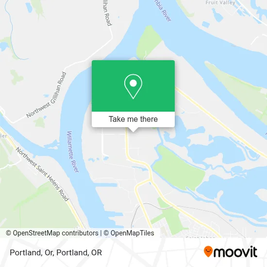 Portland, Or map