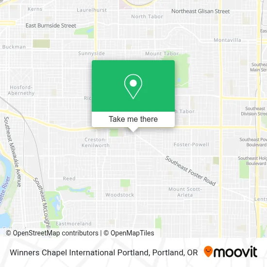 Winners Chapel International Portland map
