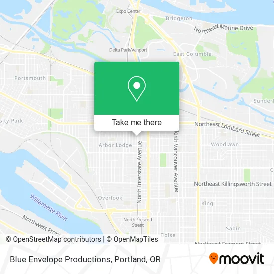 Blue Envelope Productions map
