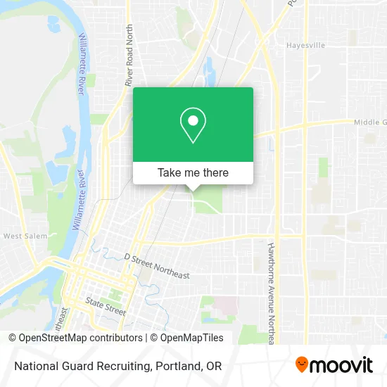 National Guard Recruiting map
