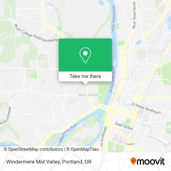 Windermere Mid Valley map