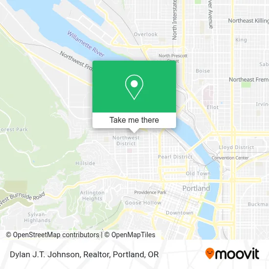 Dylan J.T. Johnson, Realtor map