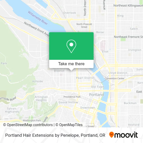 Portland Hair Extensions by Penelope map