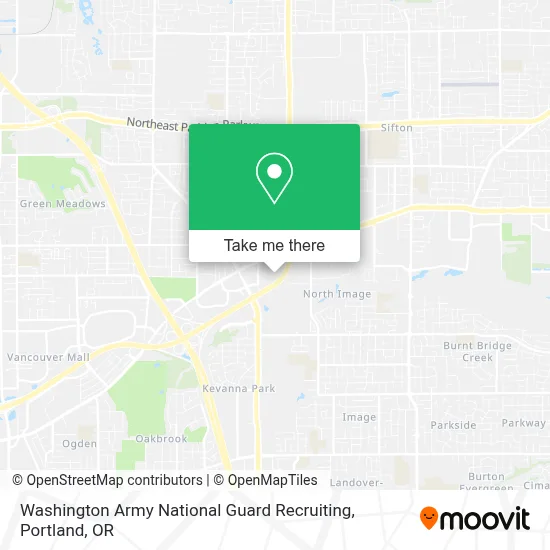 Washington Army National Guard Recruiting map