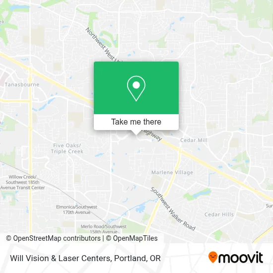 Will Vision & Laser Centers map