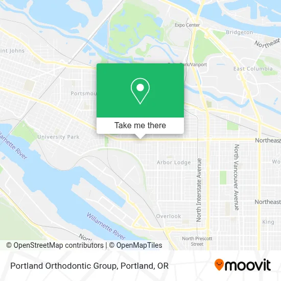 Portland Orthodontic Group map
