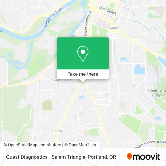Quest Diagnostics - Salem Triangle map