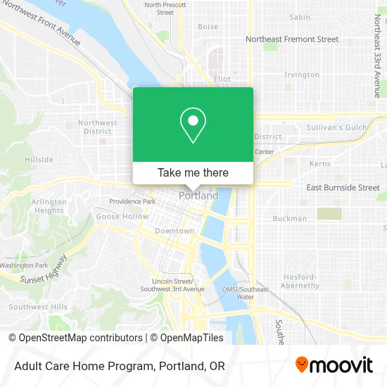 Adult Care Home Program map
