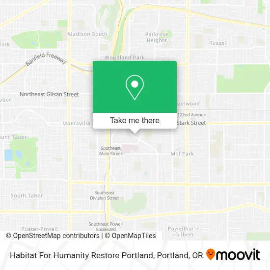Habitat For Humanity Restore Portland map