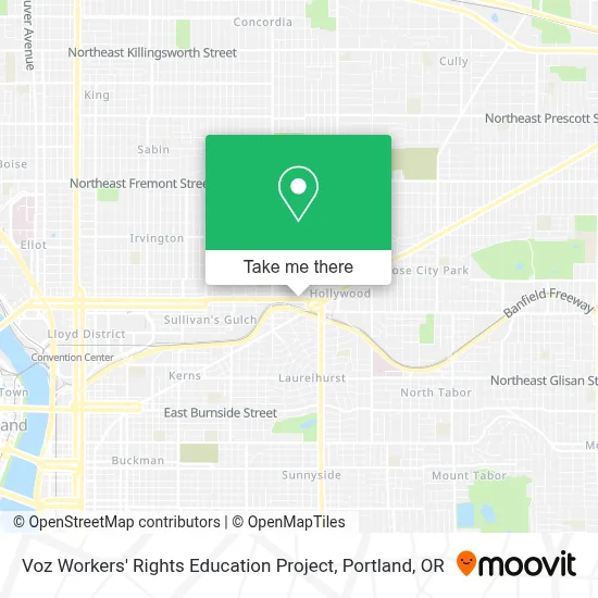 Voz Workers' Rights Education Project map