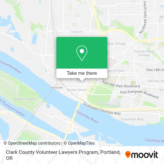 Clark County Volunteer Lawyers Program map