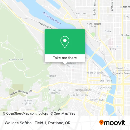 Wallace Softball Field 1 map