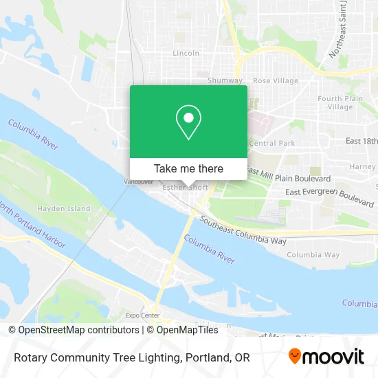 Rotary Community Tree Lighting map