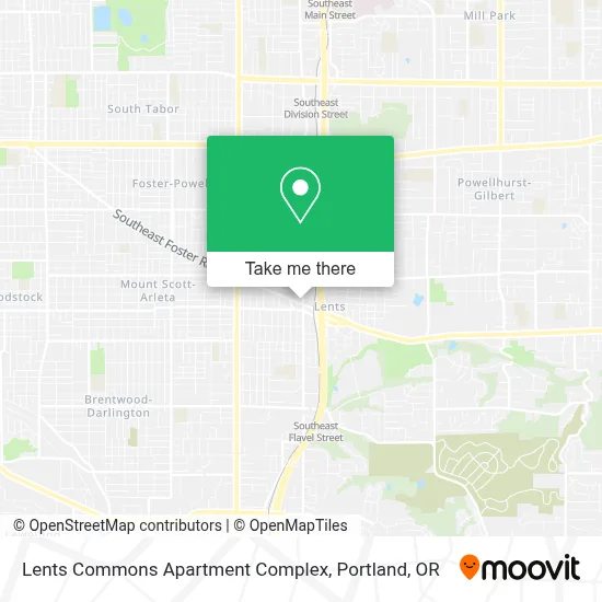 Lents Commons Apartment Complex map