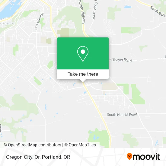 Oregon City, Or map