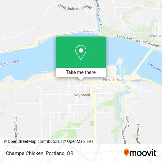 Champs Chicken map