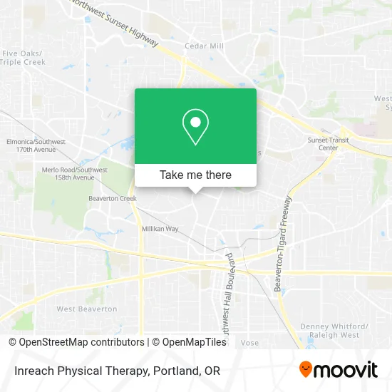 Inreach Physical Therapy map