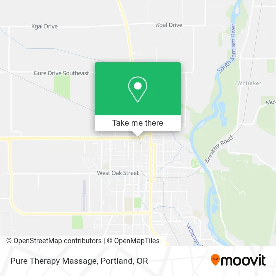 Pure Therapy Massage map