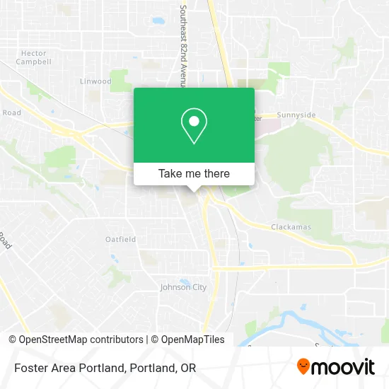 Foster Area Portland map