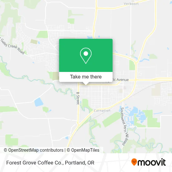 Forest Grove Coffee Co. map