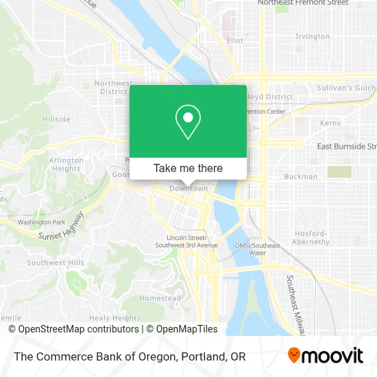 The Commerce Bank of Oregon map