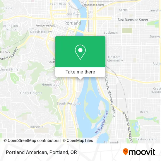 Portland American map