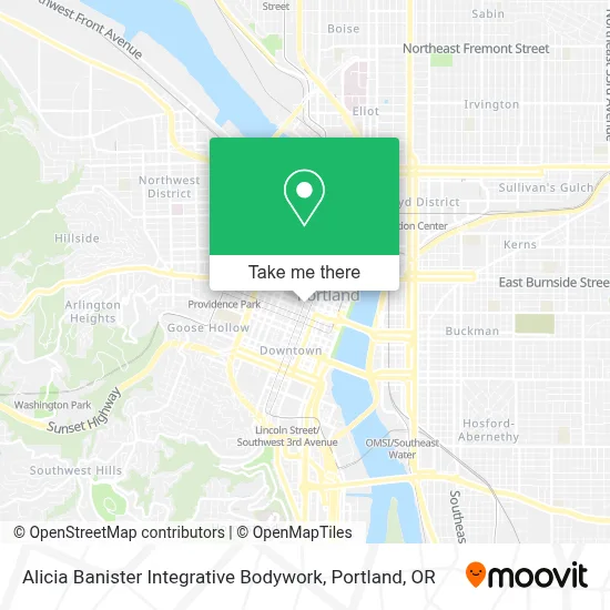 Alicia Banister Integrative Bodywork map
