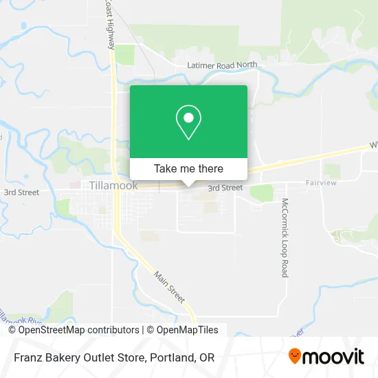 Franz Bakery Outlet Store map