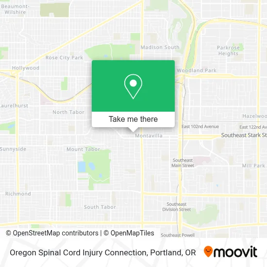 Oregon Spinal Cord Injury Connection map